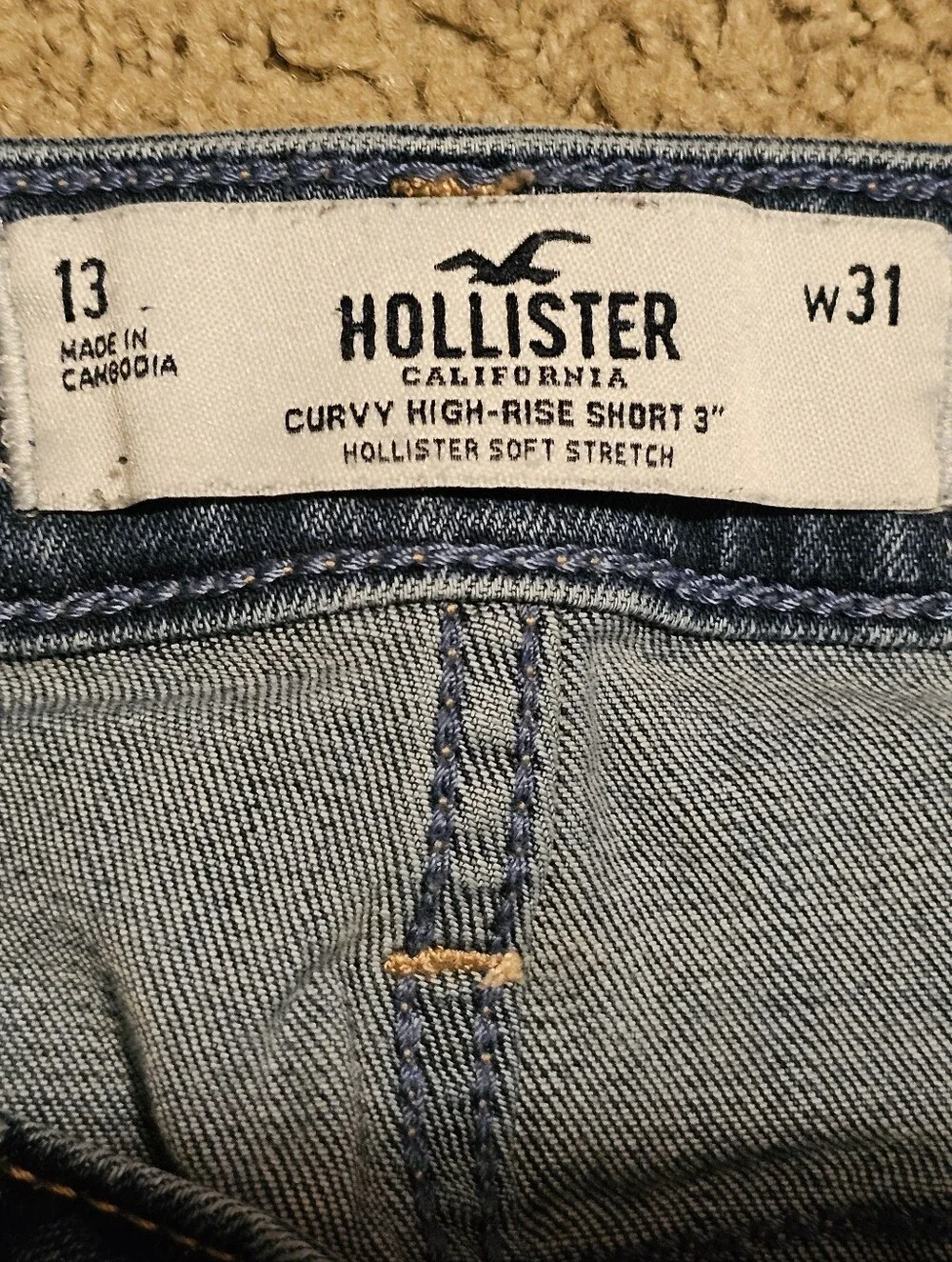 Vintage Blue Denim Roll-Cuff Women's Shorts